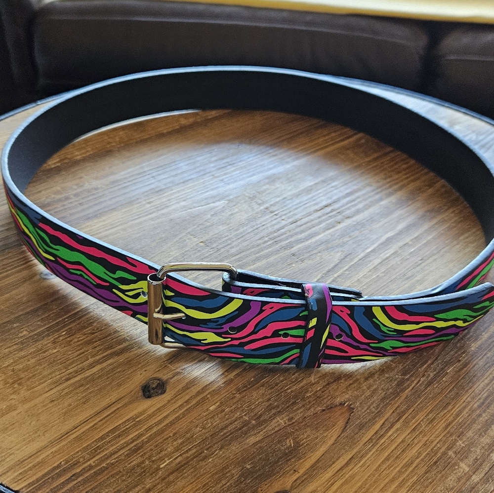 Eclectic Treasures Multicolor Zebra Print Belt
